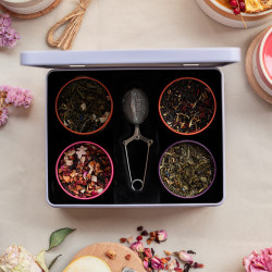 Coffret cadeau de thé vert, thé blanc et infusion