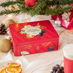 Coffret cadeau de thés, infusions et rooïbos pour Noël rouge