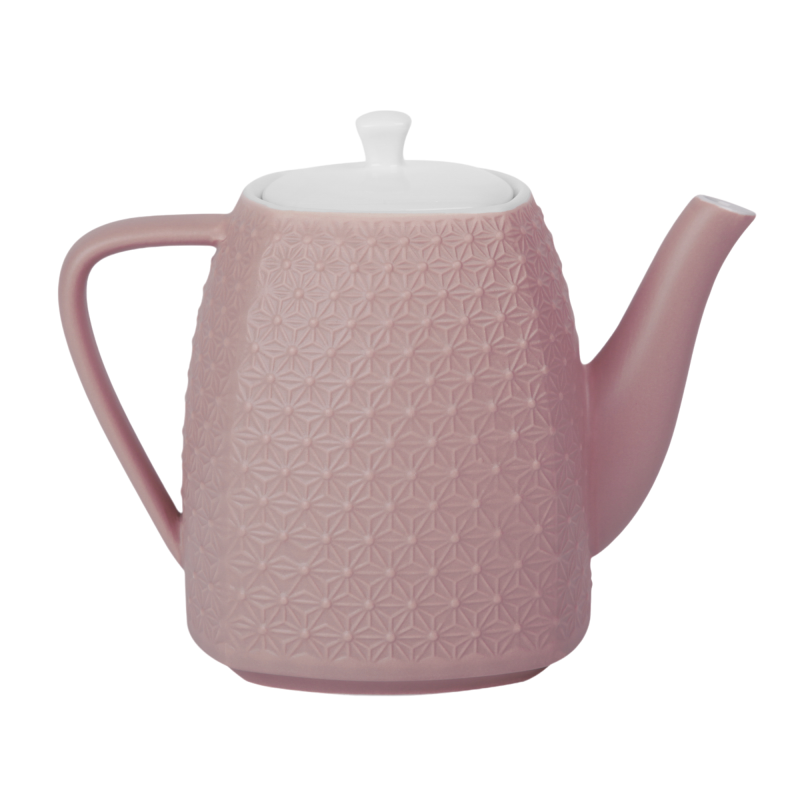 Théière en porcelaine Rose avec filtre inox