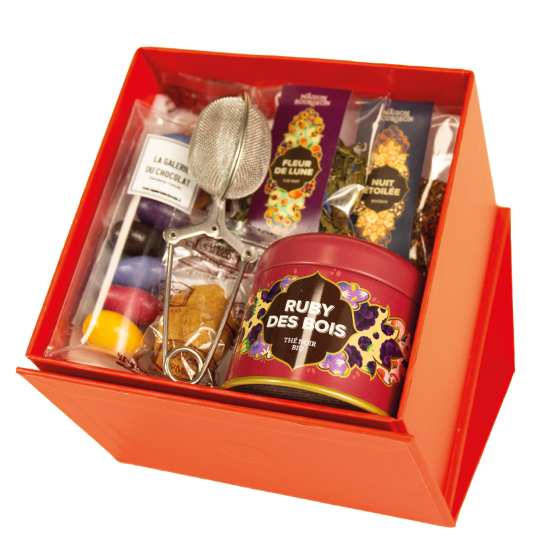 Coffret de thé et chocolat de noël