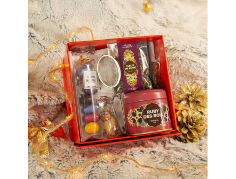 Coffret de thé et chocolat de noël