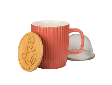 Mug à thé en céramique 40cl couleur Terracotta