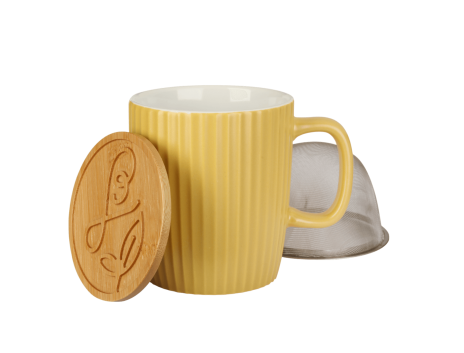 Mug à thé en céramique 40cl couleur Jaune