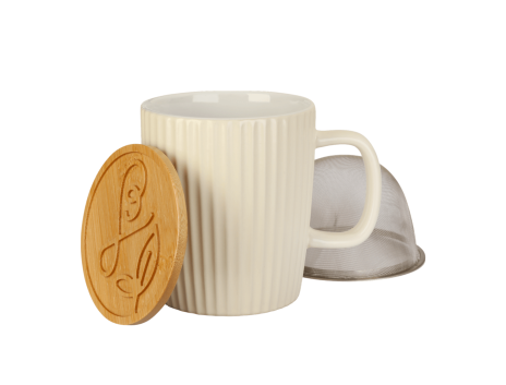 Mug à thé en céramique 40cl couleur Beige