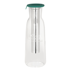 Carafé à thé glacé en verre borosilicate avec filtre inox, verte