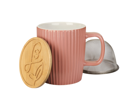 Mug à thé en céramique 40cl couleur chocolat